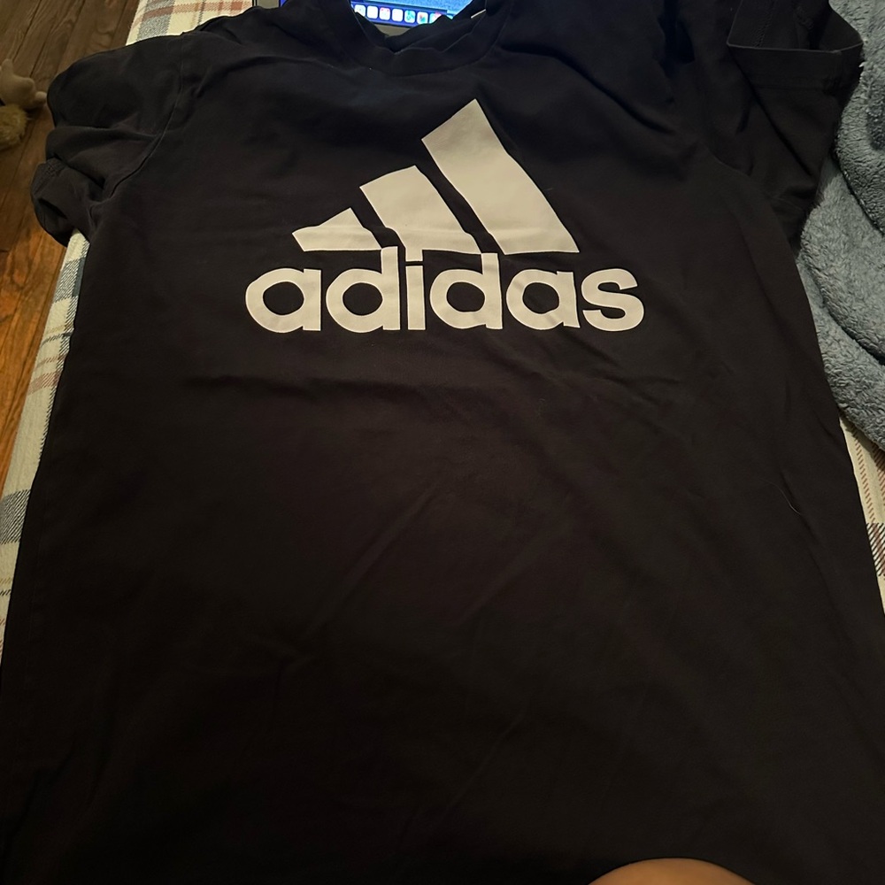 Adidas Black and White Short Sleeve Tee